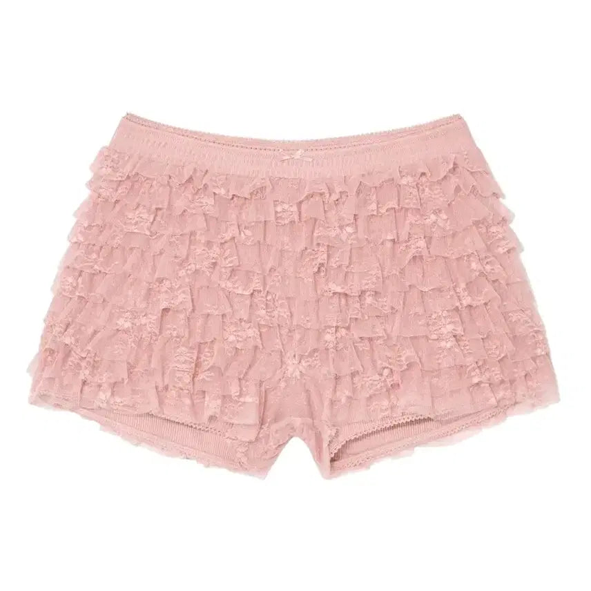 [BUNJANG] Glony Poly Lace Bloomer Shorts Pink M / 글로니 폴리 레이스 블루머 쇼츠 핑크 M