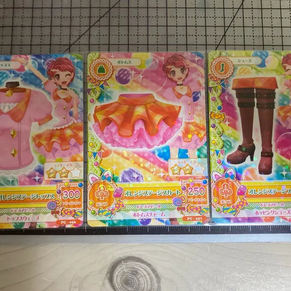 [BUNJANG] Aikatsu! Ami Kaede School Look Orange Stage Japanese Card / 아이엠스타 아이카츠 에이미 카에데 스쿨룩 오렌지 스테이지 일판 카드