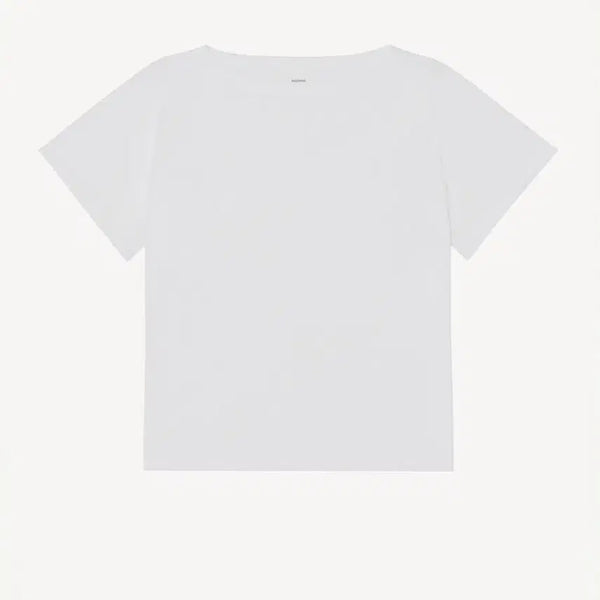 [BUNJANG] Soft Boat Neck T-shirt - White (New) / Soft Boat Neck T-shirt 새상품 화이트