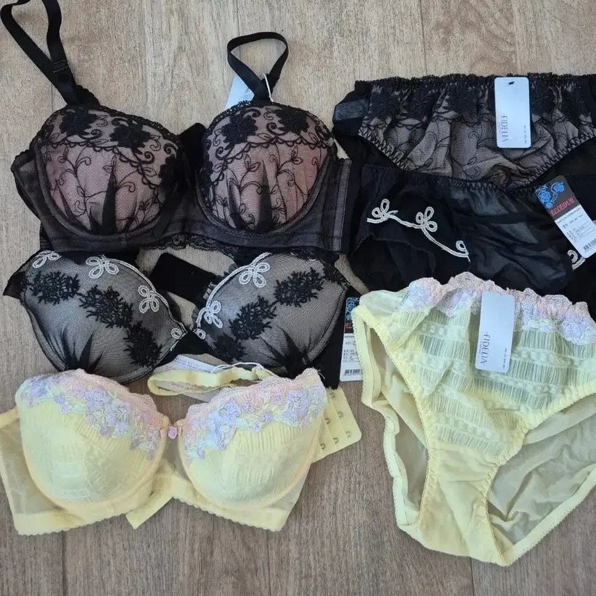 [BUNJANG] Women's Lingerie Set Bra & Panty (3-Piece) / 여성 속옷 세트 란제리 브라 팬티 3동