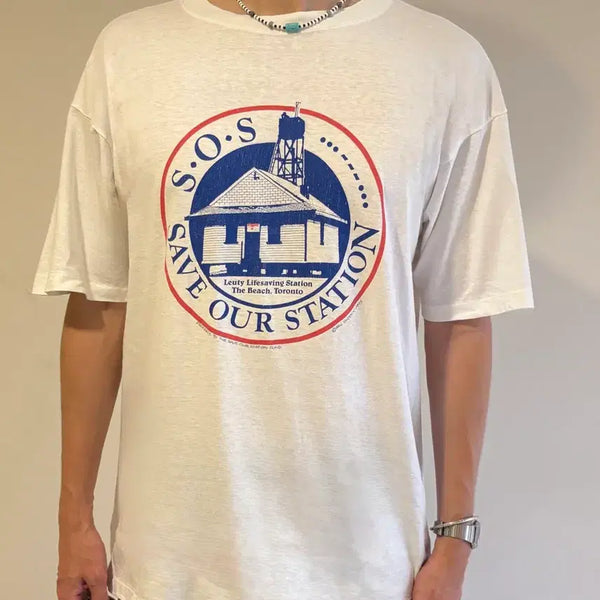 [BUNJANG] 90s USA Vintage SOS SAVE OUR STATION T-Shirt XL / 90s USA 빈티지 티셔츠 XL