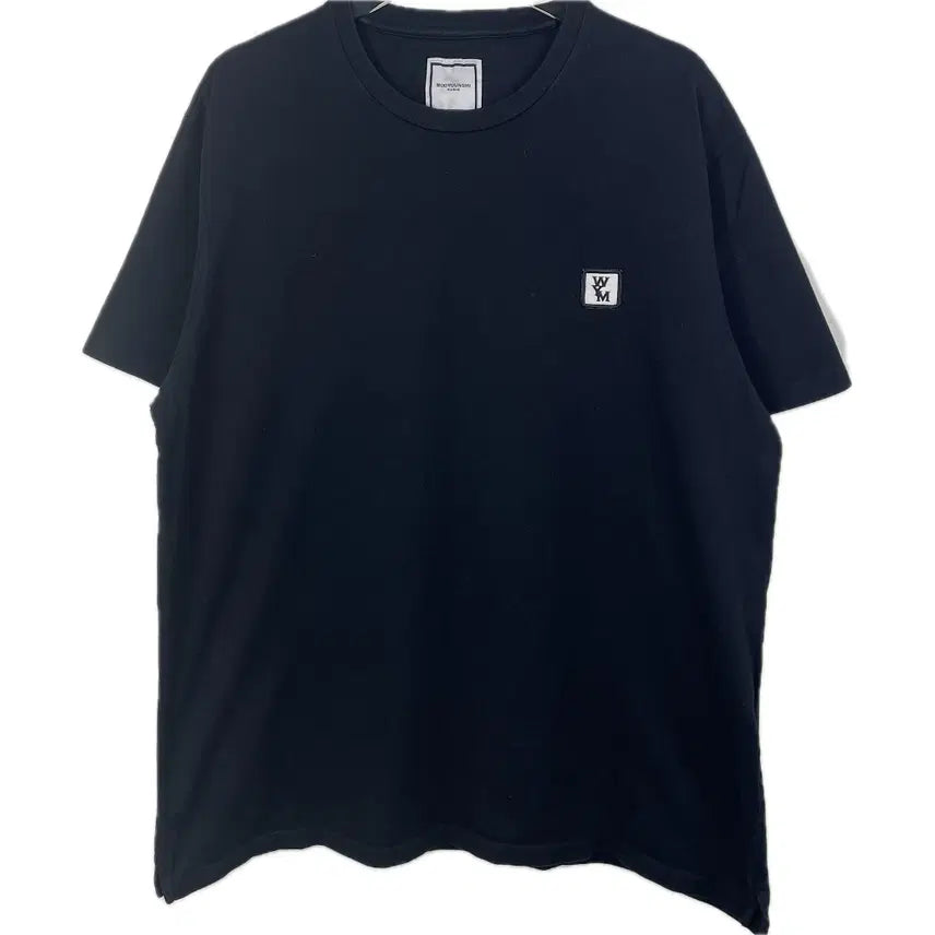 [BUNJANG] Wooyoungmi Cotton Back Logo Square Short Sleeve T-Shirt Black Size 50 / [50] 우영미 코튼 백로고 스퀘어 반팔 티셔츠