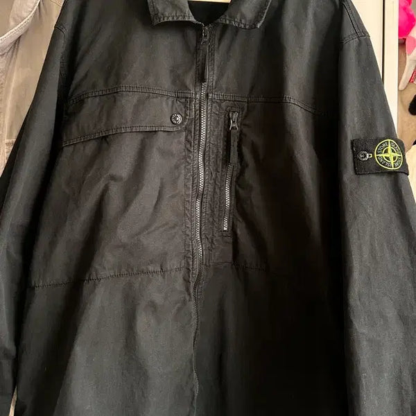 [BUNJANG] Stone Island Black Zip Overshirt Jacket / 스톤아일랜드 블랙 자켓 105