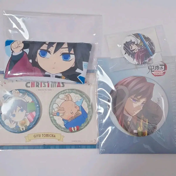 [BUNJANG] Demon Slayer Tomioka Giyu Birthday Sleeve Can Badge Bundle Set / (일괄) 귀멸의 칼날 귀칼 웹쿠지 토미오카 기유 생일 슬리브 캔뱃지