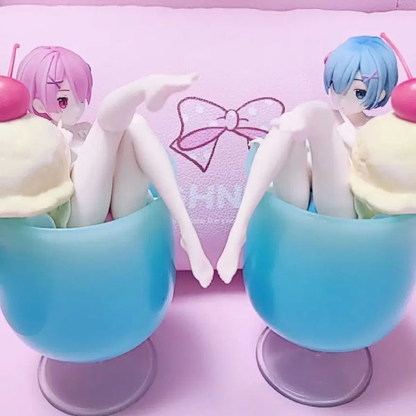 [BUNJANG] Re:Zero Rem & Ram Cream Soda Figure / 택포)리제로 렘람 크림소다 피규어 미소녀 피규어