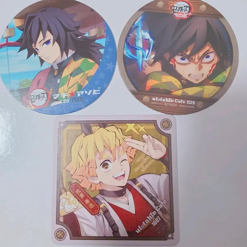 [BUNJANG] Demon Slayer Kimetsu no Yaiba Tomioka Giyu Drink Ticket Holder Bundle Set / (일괄) 귀멸의 칼날 귀칼 웹쿠지 토미오카 기유 드링크 특전 코스터