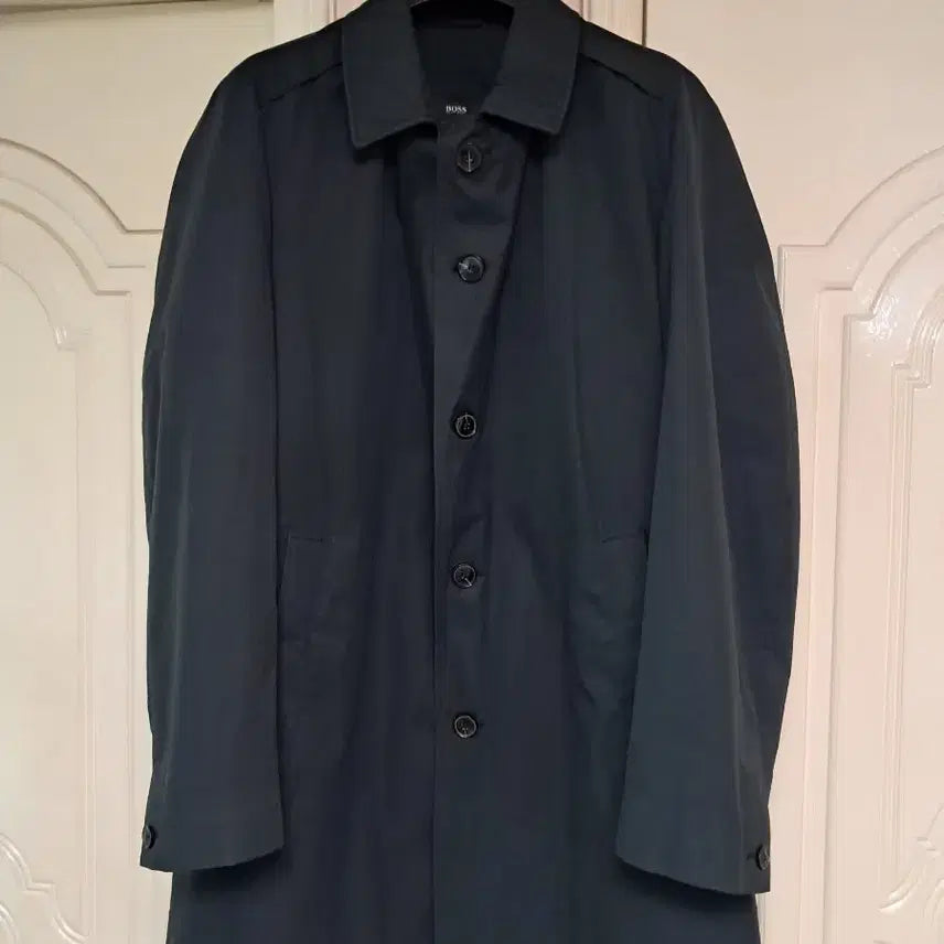 [BUNJANG] Hugo Boss Trench Coat Black Size 105 / <명품> 휴고보스 트렌치 코트 (105사이즈)