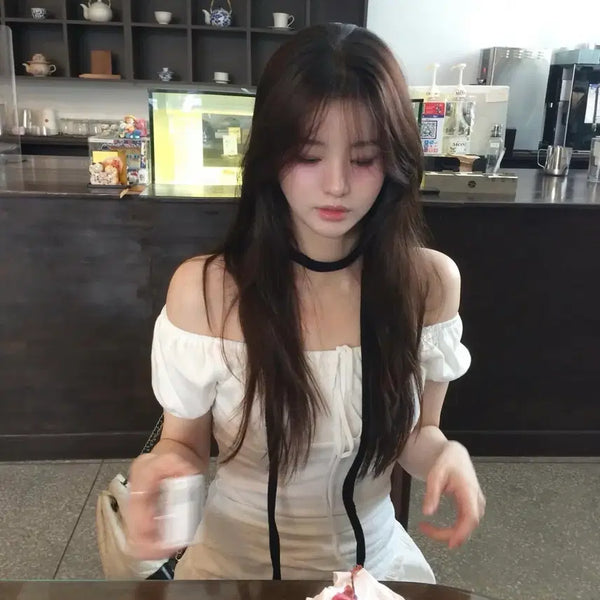 [BUNJANG] Shop Mode Rose Banding T-Shirt / 샵모도 Rose banding t-shirt
