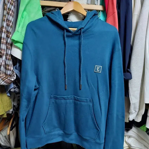 [BUNJANG] Wooyoungmi Back Logo Hoodie Blue Size 48 / 우영미 백로고 후드티 블루 48 상태좋음