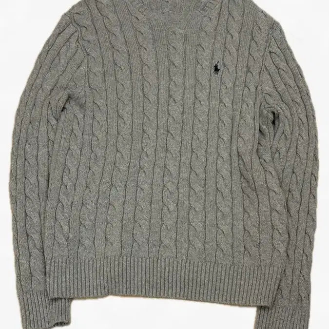 [BUNJANG] Polo Ralph Lauren Men's Grey Knit Sweater / 폴로랄프로렌 남성 회색 니트