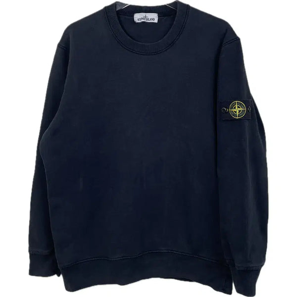 [BUNJANG] Stone Island Logo Patch Sweatshirt Black / [L] 스톤 아일랜드 와펜 맨투맨 스웨트 셔츠 블랙