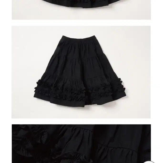 [BUNJANG] Please Project Ruffle Tiered Skirt Black / 플리즈 프로젝트 프릴 캉캉스커트 블랙