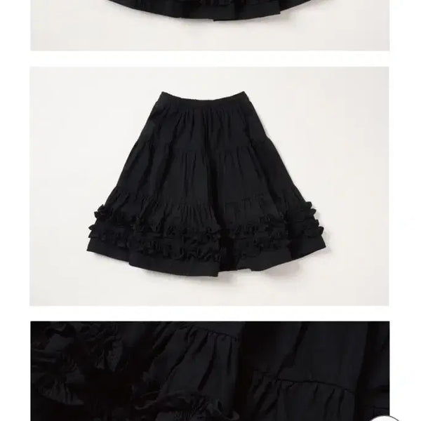 [BUNJANG] Please Project Ruffle Tiered Skirt Black / 플리즈 프로젝트 프릴 캉캉스커트 블랙