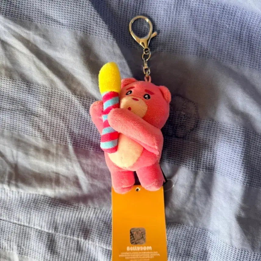 [BUNJANG] Bellygom Pink Bear Keychain / 벨리곰 핑크 곰돌이 키링