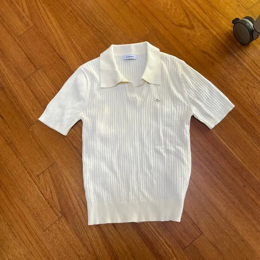 [BUNJANG] Lookast Cream Short Sleeve Knit S / 룩캐스트 크림색 반팔 니트 S 미착용 새상품