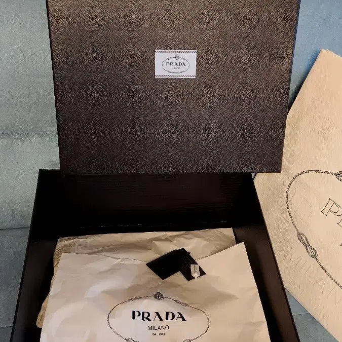 [BUNJANG] Prada Large Backpack Box Set with Shopping Bag and Dust Bag / 5-2)프라다 가방박스백팩박스특대박스셋트(박스가격만)