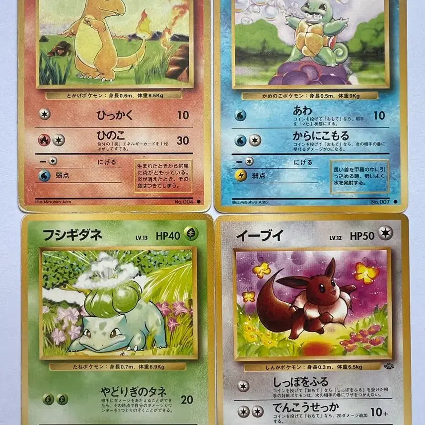 [BUNJANG] Pokemon Japanese Early Edition Charizard, Squirtle, Bulbasaur, Eevee Cards / 포켓몬스터 포켓몬 초기 일판 파이리 꼬부기 이상해씨 이브이 카드 (2)
