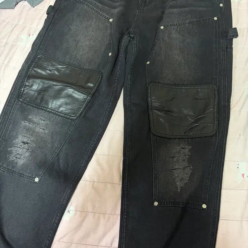 [BUNJANG] Insane Garage Double Knee Pants Black Size 3 / 인세인개러지 더블니 팬츠 블랙 3
