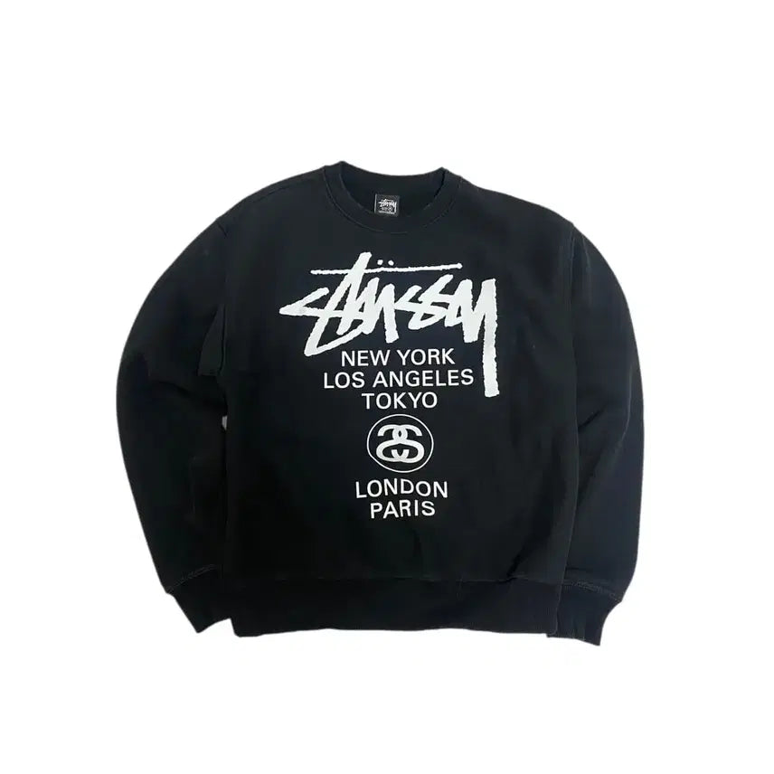 [BUNJANG] Stussy World Tour Crewneck Sweatshirt M / 스투시 월드투어 크루넥 M