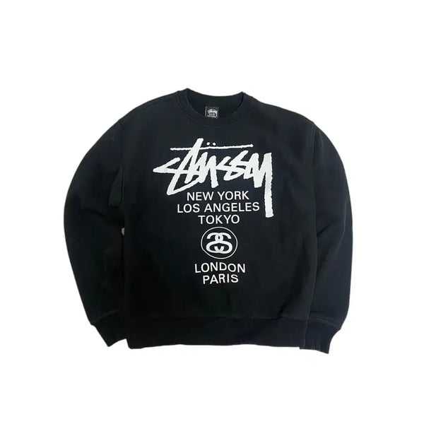 [BUNJANG] Stussy World Tour Crewneck Sweatshirt M / 스투시 월드투어 크루넥 M