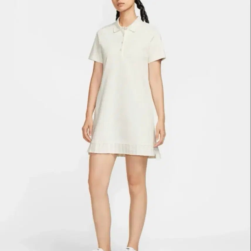 [BUNJANG] Nike Golf Polo Dress Ivory / (택O 새상품) 나이키 골프 폴로 원피스 아이보리