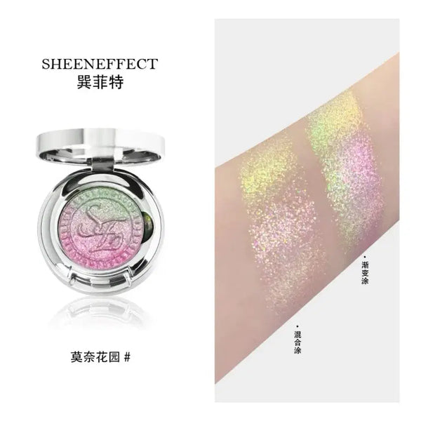 [BUNJANG] SHEIN Effect Rainbow Gradient Duo Chrome Highlighter Eyeshadow / (새상품 현물) 쉬인이펙트 무지개그라데이션 듀오크롬 하이라이터 아이섀도우