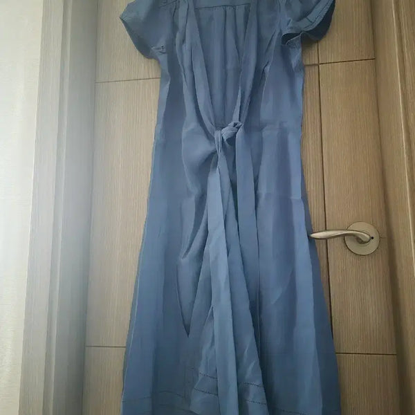 [BUNJANG] Blue Silk Wrap Dress / 실크원피스