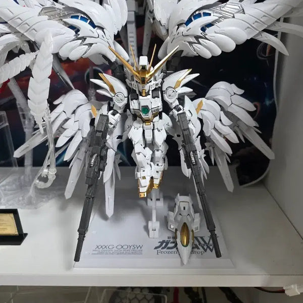 [BUNJANG] MGSD Wing Zero Custom Snow White Prelude & Zwerg Assemblage Model Kit / 중국제 MGSD 윙 스노우 화이트 프렐류드 + 츠베르크 가조립 팝니다.