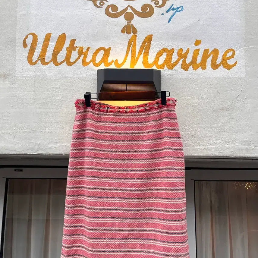 [BUNJANG] Weekend Max Mara Striped Metallic Tweed Fringe Skirt (Made in Italy, Size 38) / 막스마라 위켄드 스트라이프 트위드 스커트 (이탈리아제)