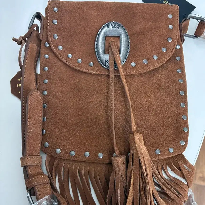 [BUNJANG] Fringed Suede Crossbody Bag / 프린지 크로스백
