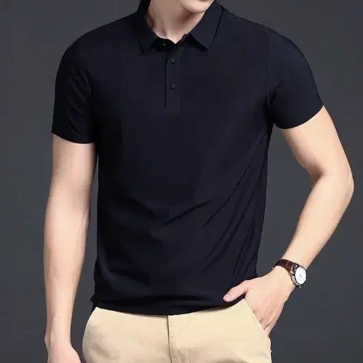 [BUNJANG] Cooling Spandex Polo T-Shirt Size 90 Black / 쿨링스판반팔티 카라티 90사이즈