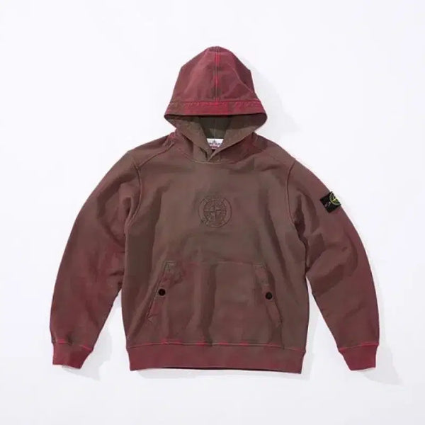 [BUNJANG] Supreme x Stone Island Dust Color Hooded Sweatshirt Red M / [M] 슈프림 x 스톤 아일랜드 더스트 컬러 후드 스웨트셔츠 레드