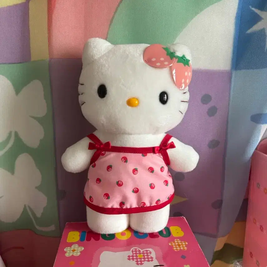 [BUNJANG] Sanrio Ichigo Pajamas Kitty Plush / 고전 이치고 파자마 키티