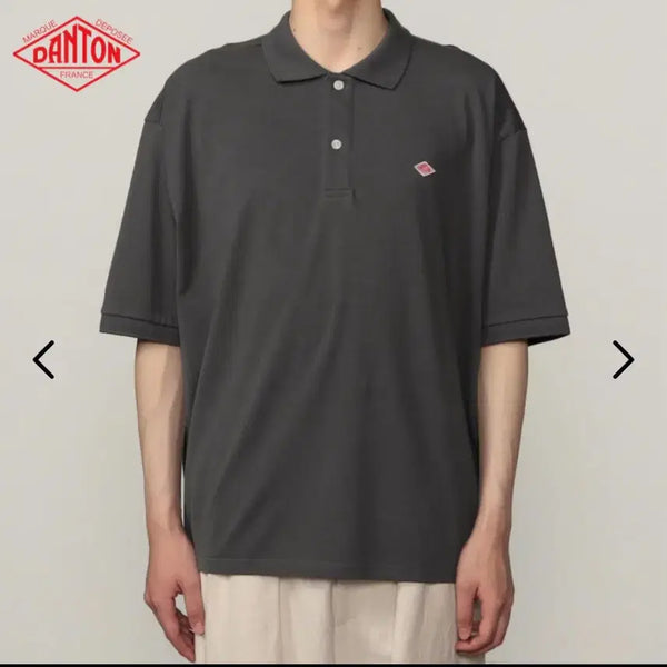 [BUNJANG] DanTon Cotton Pique Polo Shirt Charcoal S / 단톤 / 코튼 피케 폴로 셔츠 / 차콜 / S