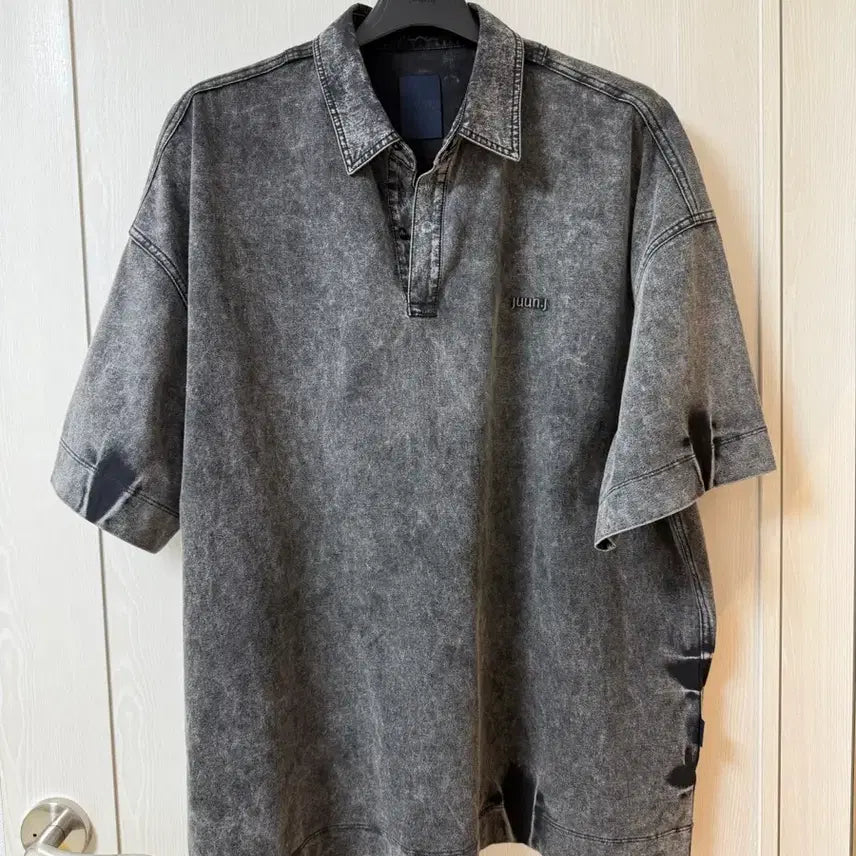 [BUNJANG] Juun.J 25SS Oversized Dyed Polo Short Sleeve M / 준지 25ss 오버핏 다잉 폴로 숏슬리브 M