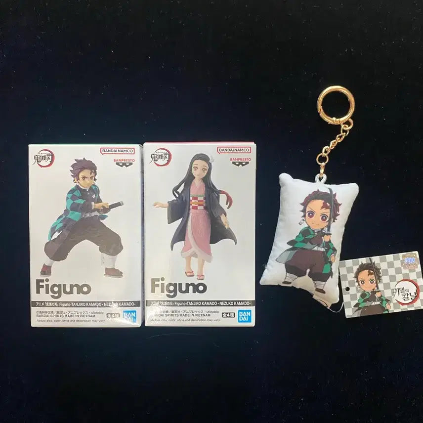 [BUNJANG] Demon Slayer: Kimetsu no Yaiba FiguLook Tanjiro & Nezuko 2 Types (Sealed) + Free Gift / 귀멸의 칼날 figuno 탄지로, 네즈코 2종 미개봉 + 사은품