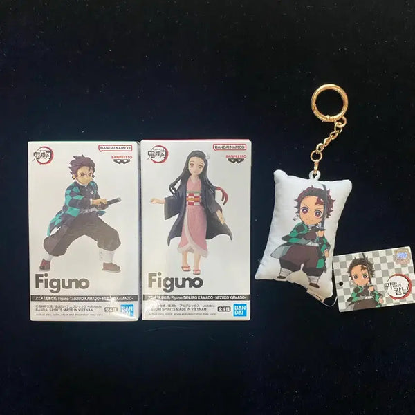 [BUNJANG] Demon Slayer: Kimetsu no Yaiba FiguLook Tanjiro & Nezuko 2 Types (Sealed) + Free Gift / 귀멸의 칼날 figuno 탄지로, 네즈코 2종 미개봉 + 사은품