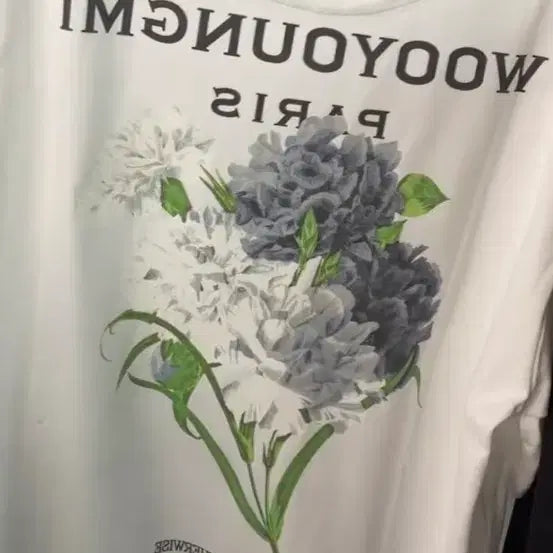 [BUNJANG] Wooyoungmi Color-Changing Print T-Shirt / 우영미 변색 프린팅 반팔 미사용 새상품