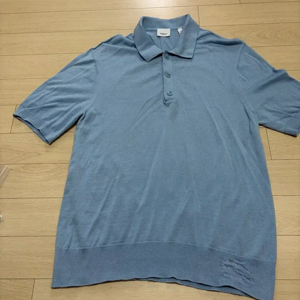 [BUNJANG] Burberry Cool Denim Blue Collar Knit L / 정품 버버리 쿨 데님 블루 카라 니트 L 팔아요