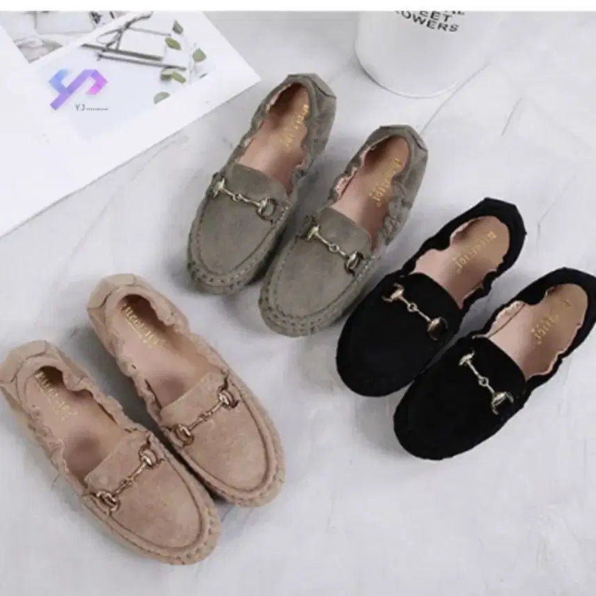 [BUNJANG] Women's Comfortable Driving Loafers with Bit Detail / 발편안 로퍼