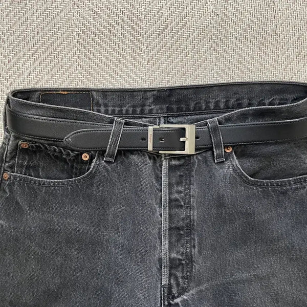 [BUNJANG] Vintage Salvatore Ferragamo Silver Buckle Leather Belt / 빈티지 페라가모 ferragamo 실버버클 레더벨트