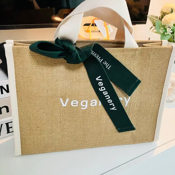 [BUNJANG] d'Alba Veganery Shoulder Bag Beige Linen Picnic Bag / 달바) 새상품) 달바토드백 비거너리 숄더백 베이지