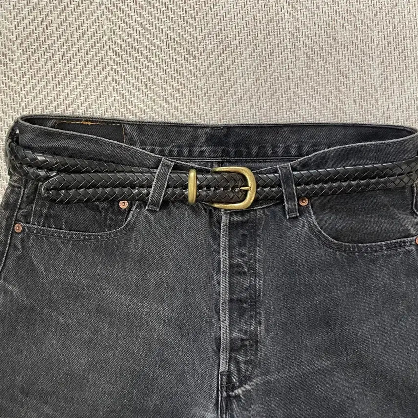 [BUNJANG] Vintage COACH Braided Leather Belt / 빈티지 COACH  브레이디드 레더 벨트