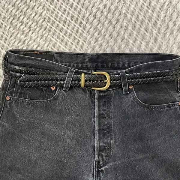 [BUNJANG] Vintage COACH Braided Leather Belt / 빈티지 COACH  브레이디드 레더 벨트