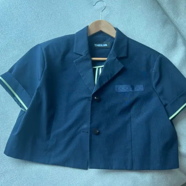 [BUNJANG] THEILM Navy Short Jacket One Size / THEILM 더일마 네이비숏 자켓 프리사이즈