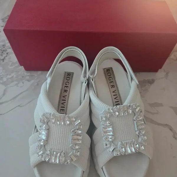 [BUNJANG] Roger Vivier Viv Run Sandals White / 로저 비비에  비브런 샌들(정품)