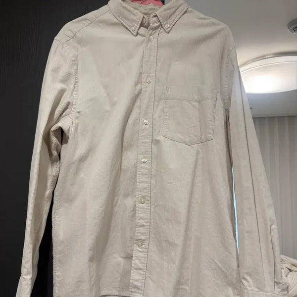 [BUNJANG] H&M Striped Oxford Shirt - Beige / H&M 스트라이프 옥스포드 셔츠 베이지