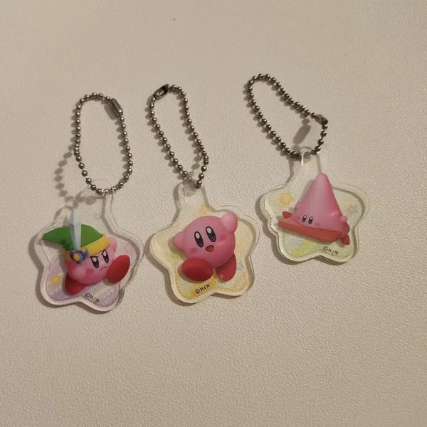 [BUNJANG] Kirby Acrylic Keychain 3-Set / 별의커비) 커비 아크릴 키링 3종 세트