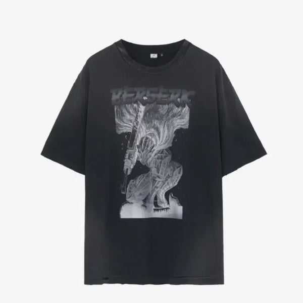 [BUNJANG] Politeru Berserk Berserker Black T-Shirt / (3) 폴리테루 베르세르크 버서커 블랙 반팔
