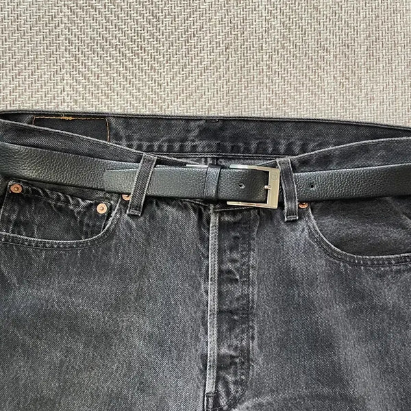 [BUNJANG] Vintage Toroy Minimal Buckle Leather Belt / 빈티지 toroy 미니멀 버클 레더벨트